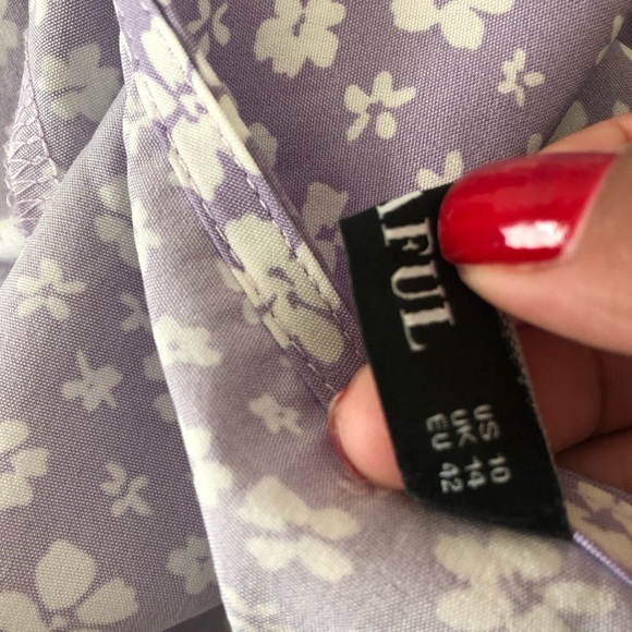 Floral Baby doll tie front crop top - Picture 5 of 5